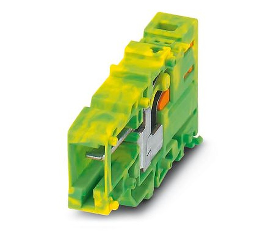 Phoenix Contact PPC 6/1-L GNYE Series Pluggable Terminal Block, 1-Contact, 8.2 mm Pitch, 1 Row, 3000692