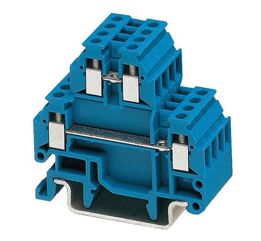 Phoenix Contact 3000926 MTTB 1.5 BU Series Terminal Block Blue, 1.5mm², 2-Level, Screw