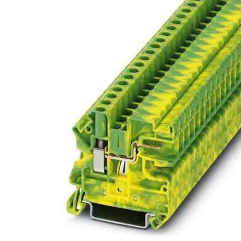 Phoenix Contact 2-Way Earth Terminal Block, 6mm², 10AWG, 26 AWG Wire, Screw, Polyamide Housing