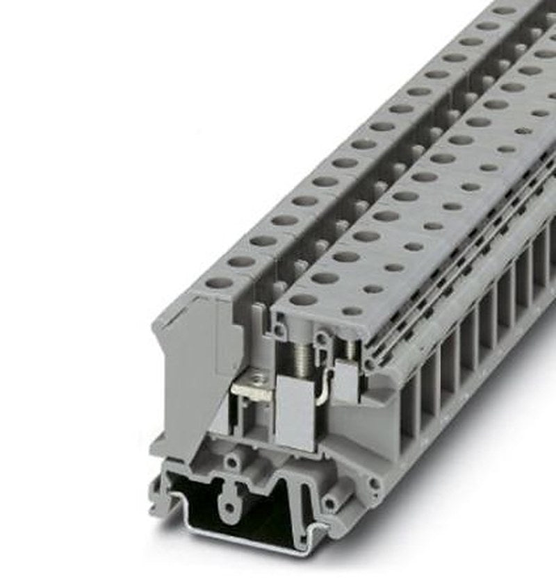 Phoenix Contact 3001381 UK 10-PLUS Series Feed Through Terminal Block Grey, 0.5mm², 10 mm², 2-Level, Screw