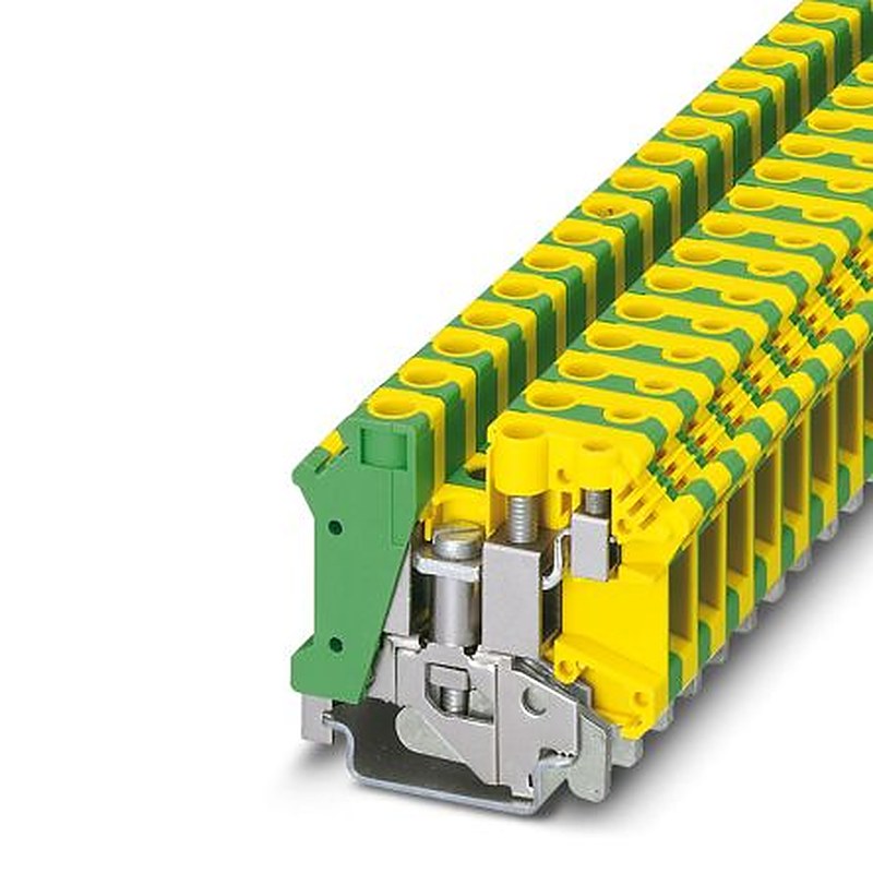 Phoenix Contact 3001420 Earth Modular Terminal Block Green, Yellow, 0.5mm², 10 mm², 2-Level, Screw