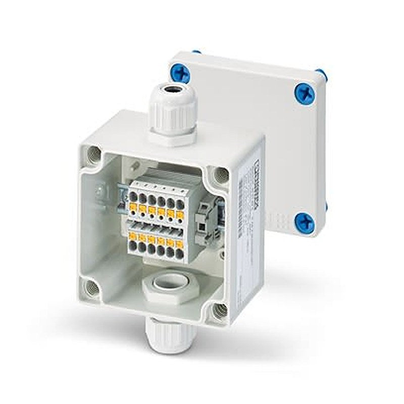 Phoenix Contact E AB A Series Grey ABS Junction Box, 6 Terminals, 85 mm, 83mm 60 mm