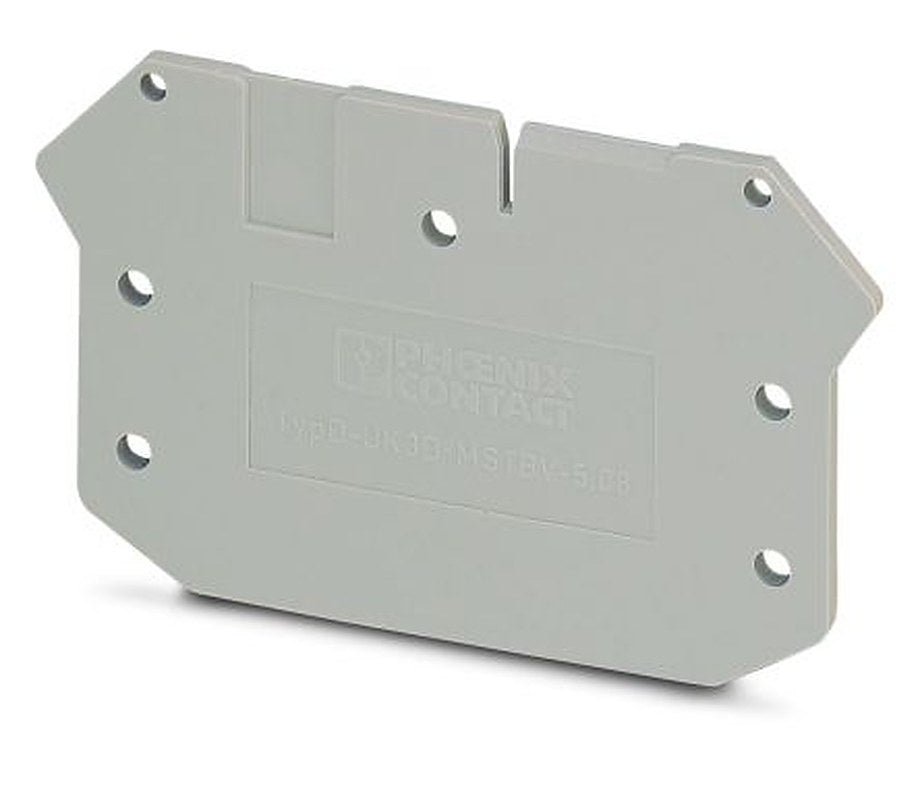 Phoenix Contact D-UK3D-MSTBV-5.08 Series End Cover for Use with DIN Rail Terminal Blocks