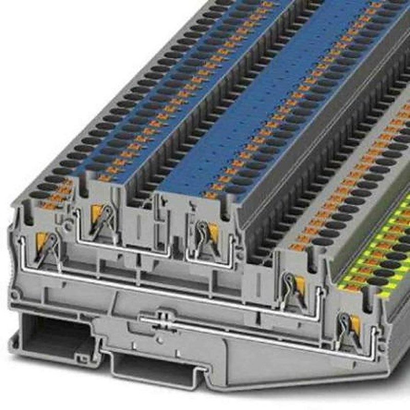 Phoenix Contact 3002614 PT Series Multi Level Terminal Block Grey, 6mm², 3-Level, Push-in, ATEX, IECEx