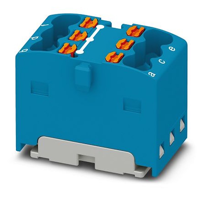 Phoenix Contact Distribution Block, 6 Way, 450V, 17.5A, Blue