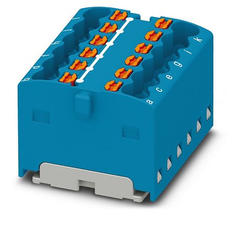 Phoenix Contact Distribution Block, 12 Way, 450V, 17.5A, Blue