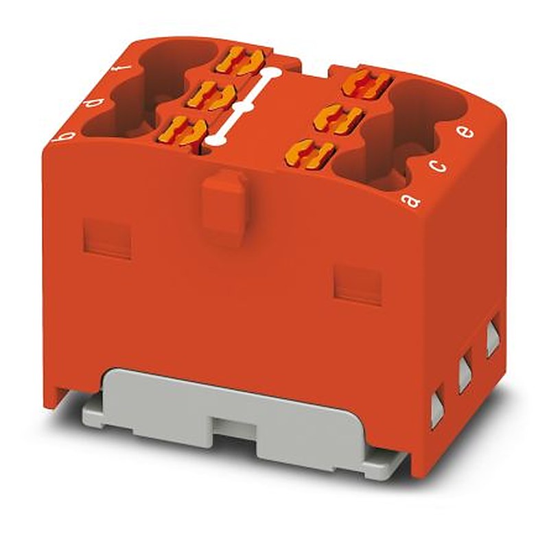 Phoenix Contact Distribution Block, 6 Way, 450V, 17.5A, Red