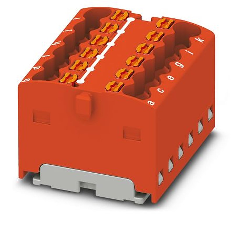 Phoenix Contact Distribution Block, 12 Way, 450V, 17.5A, Red