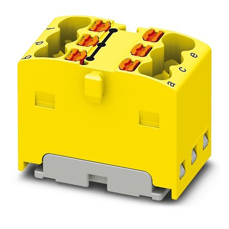 Phoenix Contact Distribution Block, 6 Way, 450V, 17.5A, Yellow