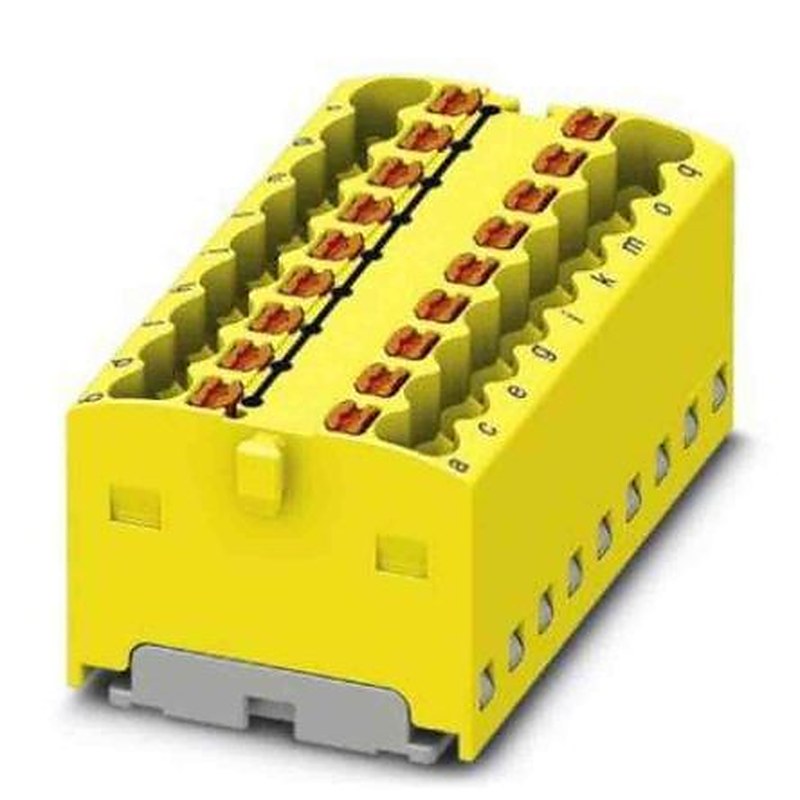 Phoenix Contact Distribution Block, 18 Way, 450V, 17.5A, Yellow