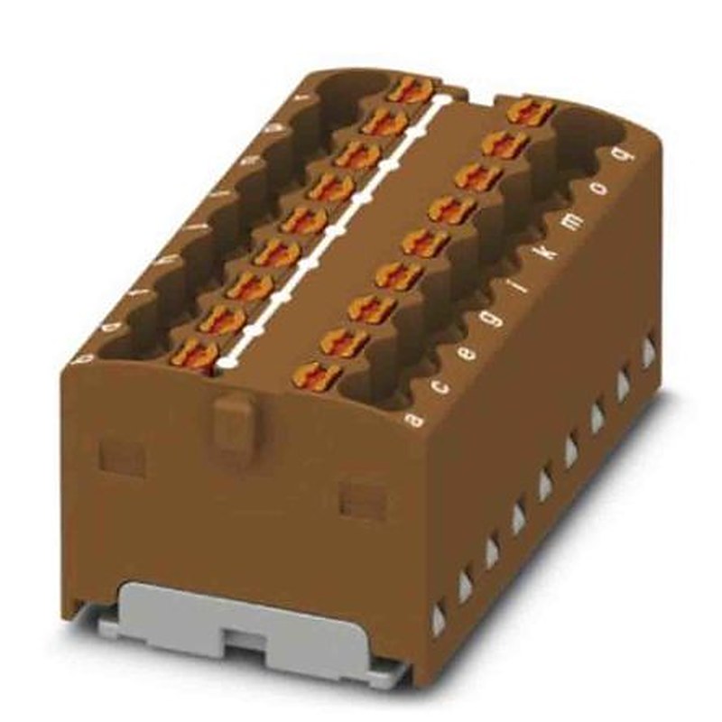 Phoenix Contact Distribution Block, 18 Way, 450V, 17.5A, Brown