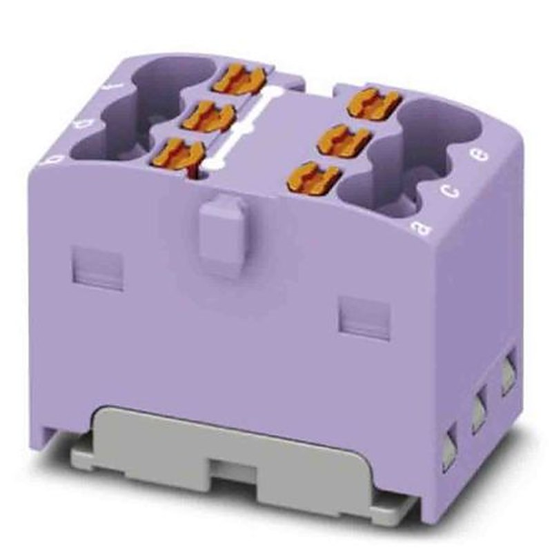 Phoenix Contact Distribution Block, 6 Way, 450V, 17.5A, Violet
