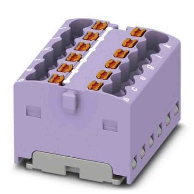 Phoenix Contact Distribution Block, 12 Way, 450V, 17.5A, Violet