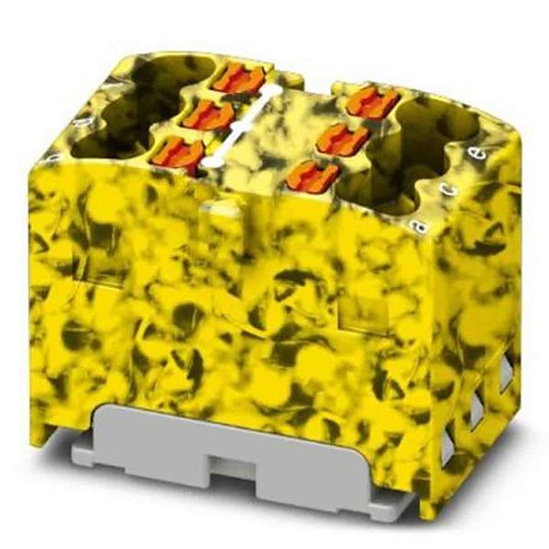 Phoenix Contact Distribution Block, 6 Way, 450V, 17.5A, Yellow, Black