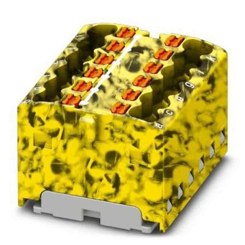 Phoenix Contact Distribution Block, 12 Way, 450V, 17.5A, Black, Yellow