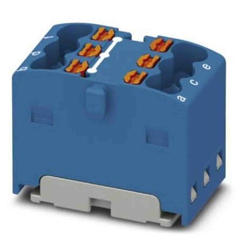 Phoenix Contact Distribution Block, 6 Way, 450V, 17.5A, Blue