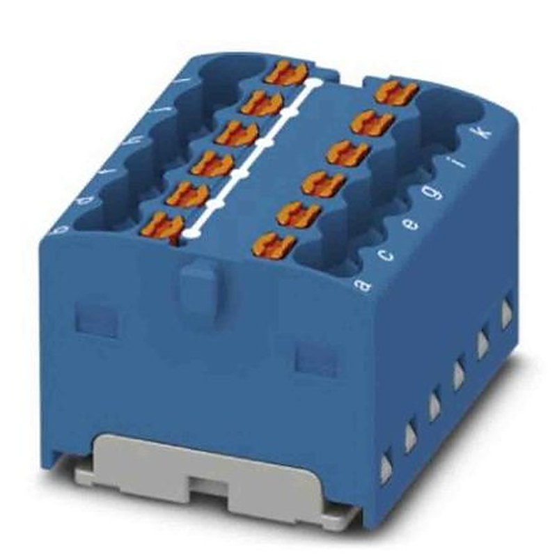 Phoenix Contact Distribution Block, 12 Way, 450V, 17.5A, Blue