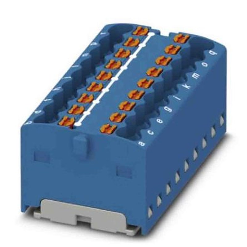 Phoenix Contact Distribution Block, 18 Way, 450V, 17.5A, Blue