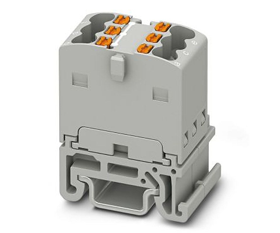Phoenix Contact Distribution Block, 6 Way, 500V, 17.5A, Grey