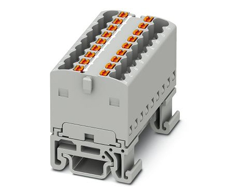 Phoenix Contact Distribution Block, 18 Way, 500V, 17.5A, Grey