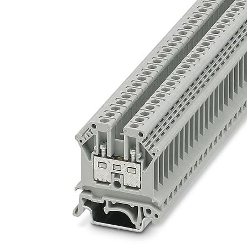 Phoenix Contact 3003017 UK 4 Series Feed Through Terminal Block Grey, 0.2mm², 4 mm², 1-Level, Screw
