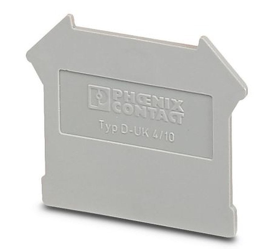 Phoenix Contact D-UK4/10 Series End Cover for Use with DIN Rail Terminal Blocks, ATEX