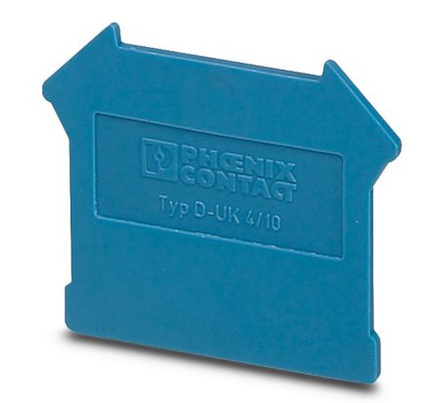 Phoenix Contact D-UK4/10 BU Series End Cover for Use with Modular Terminal Block