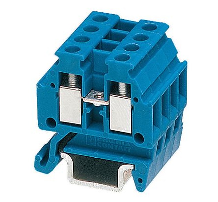 Phoenix Contact 3003363 MT 1.5 BU Series DIN Rail Terminal Block Blue, 0.14mm², 1.5 mm², 1-Level, Screw