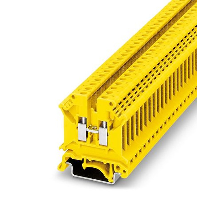 Phoenix Contact 3003952 UK5 N YE Series Feed Through Terminal Block Yellow, 0.2mm², 6 mm², 1-Level, Screw, IECEx KEM