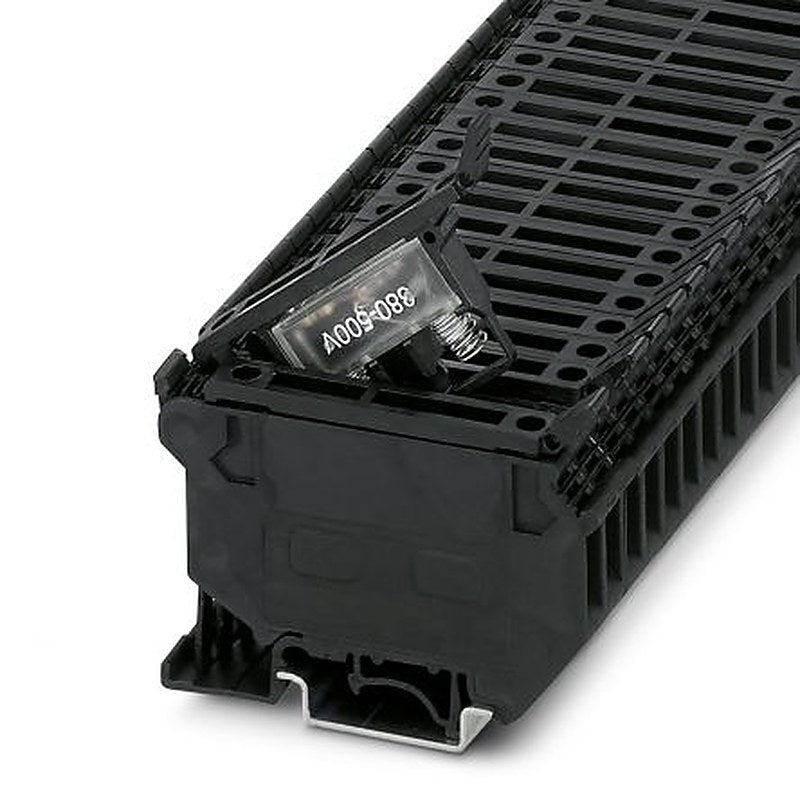 Phoenix Contact 3004155 UK 5-HESILA 500 Series Fuse Modular Terminal Block Black, 0.2mm², 4 mm², Screw
