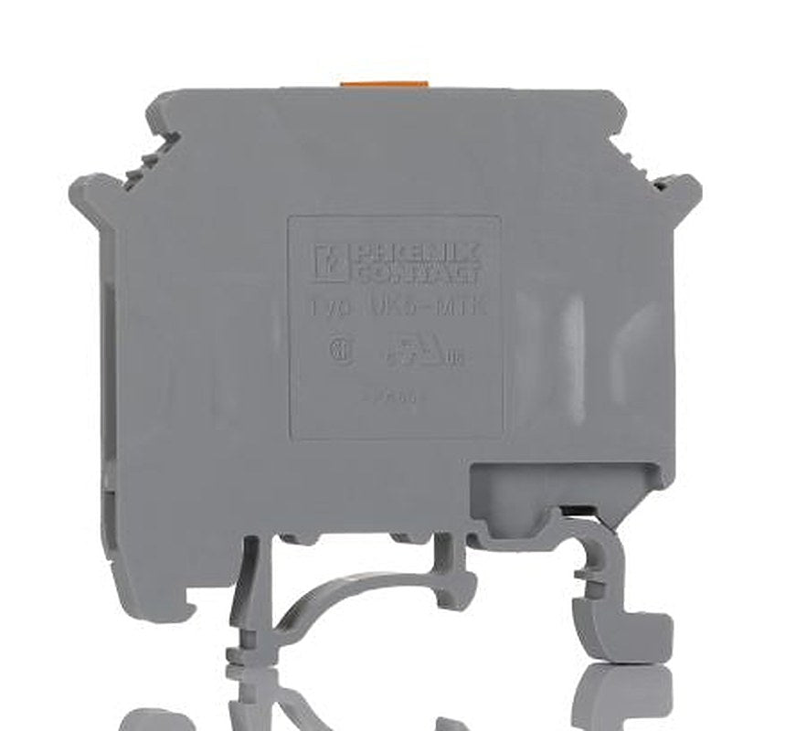 Phoenix Contact 3004430 UK 5-MTK Series Knife Disconnect Terminal Block Grey, 0.2mm², 6 mm², 1-Level, Screw