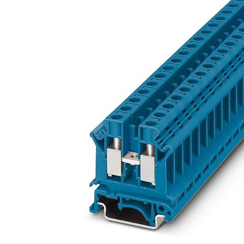 Phoenix Contact 3005086 UK 10 N BU Series Feed Through Terminal Block Blue, 0.5mm², 10 mm², 1-Level, Screw, ATEX