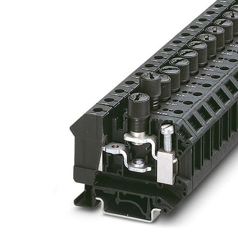Phoenix Contact 3005507 Fuse Modular Terminal Block Black, 16mm², 1-Level Fused, Screw