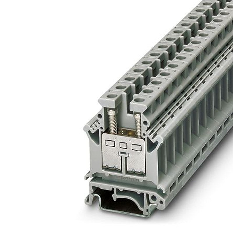 Phoenix Contact 3006014 UK 16 Series Feed Through Terminal Block Grey, 1-Level, Screw