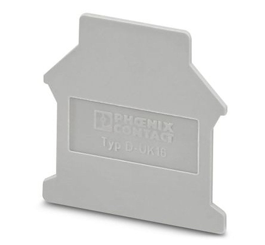 Phoenix Contact D-UK 16 Series End Cover for Use with DIN Rail Terminal Blocks, ATEX