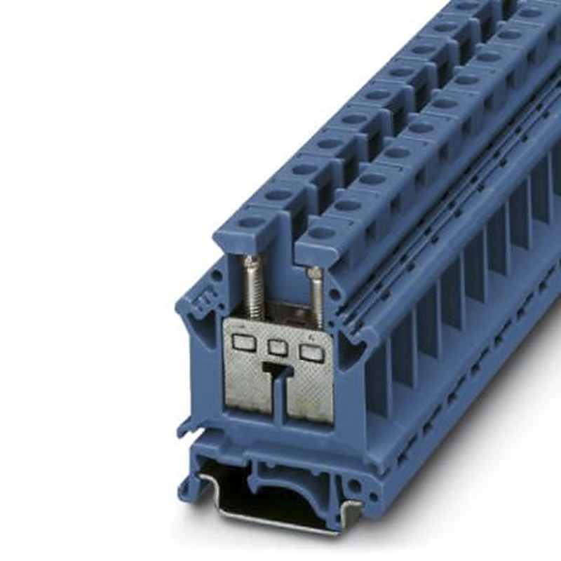 Phoenix Contact 3006056 UK 16 N BU Series Feed Through Terminal Block Blue, 0.25mm², 25 mm², 1-Level, Screw, IECEx KEM
