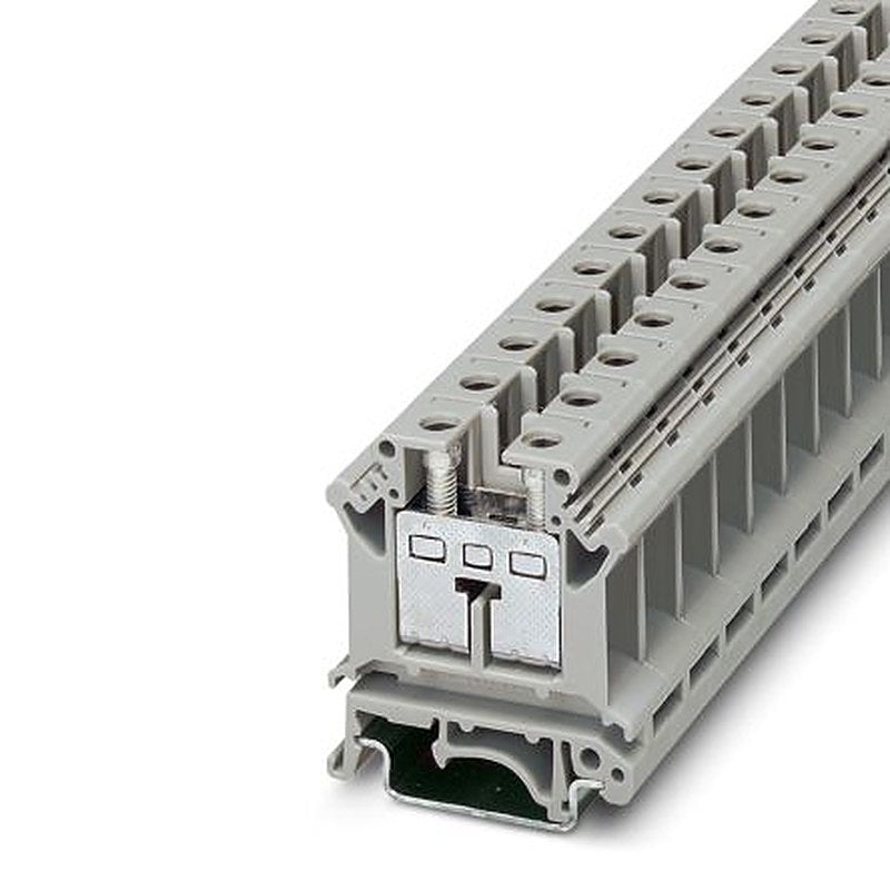 Phoenix Contact 3006153 UIK 16 Series DIN Rail Terminal Block Grey, 16mm², 1-Level, Screw
