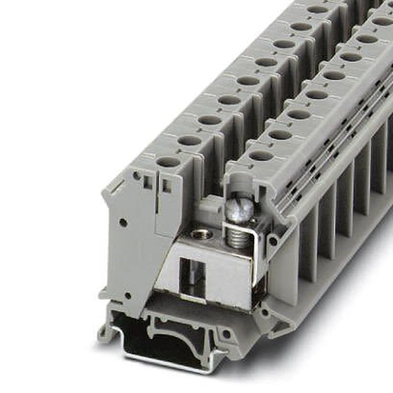 Phoenix Contact 3006182 UIK 35 Series DIN Rail Terminal Block Grey, 0.75mm², 35 mm², 1-Level, Screw