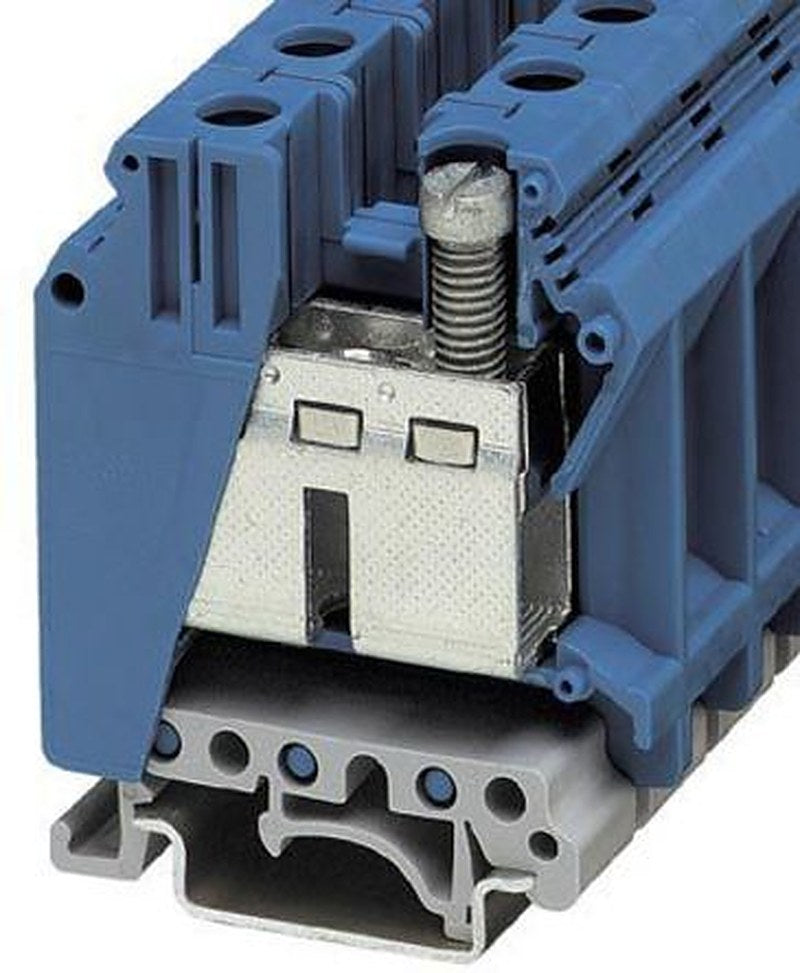 Phoenix Contact 3008025 UK 35 BU Series Feed Through Terminal Block Blue, 0.75mm², 1-Level, Screw, ATEX