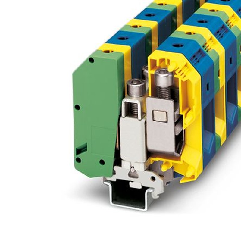 Phoenix Contact 2-Way DIN Rail Earth Terminal Block, 25mm², 95 mm², Screw, Polyamide Housing