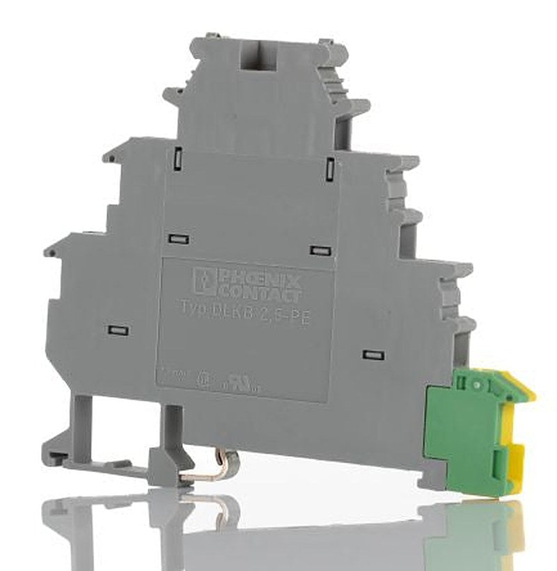 Phoenix Contact 3011038 DLKB 2.5-PE Series DIN Rail Terminal Block Grey, 2.5mm², 4-Level, Screw