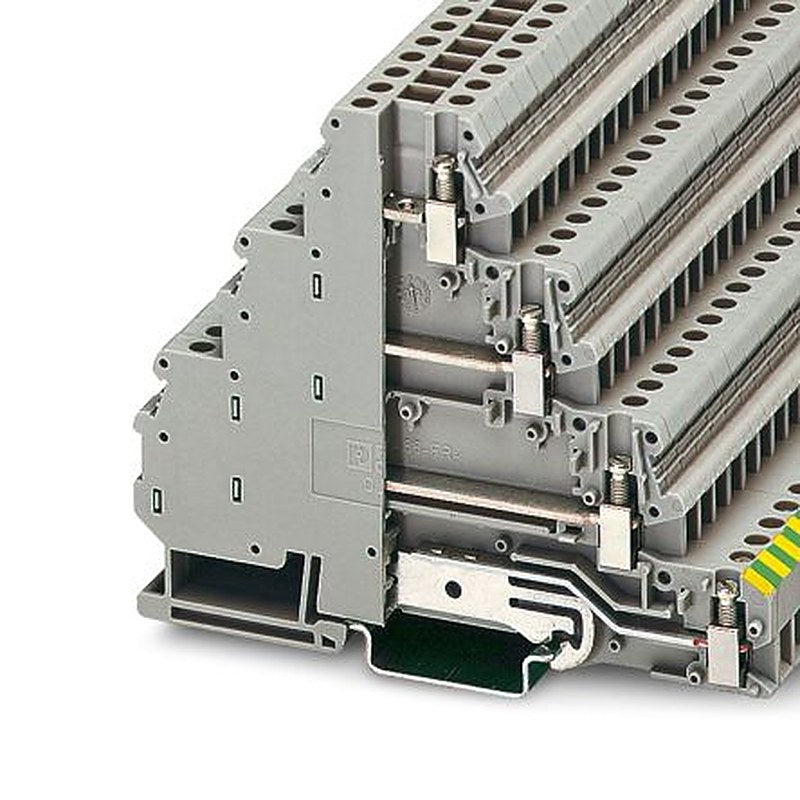 Phoenix Contact 3011999 DLK 4-PE Series Terminal Block Grey, 0.2mm², 6 mm², 4-Level, Screw