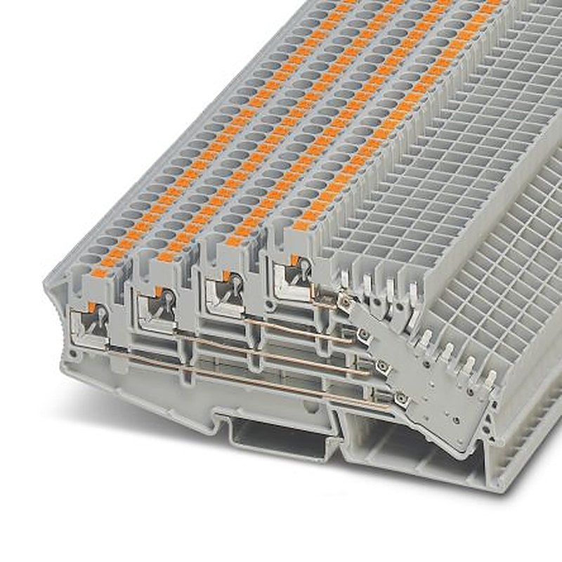 Phoenix Contact 3012310 PT 2.5-4L/2P Series Multi Level Terminal Block Grey, 0.14mm², 4 mm², 4-Level, Push-in