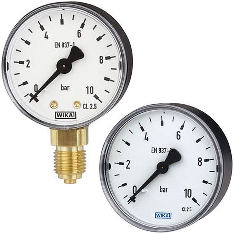 WIKA G 1/4 Pressure Gauge, 40 mm, 10 bar