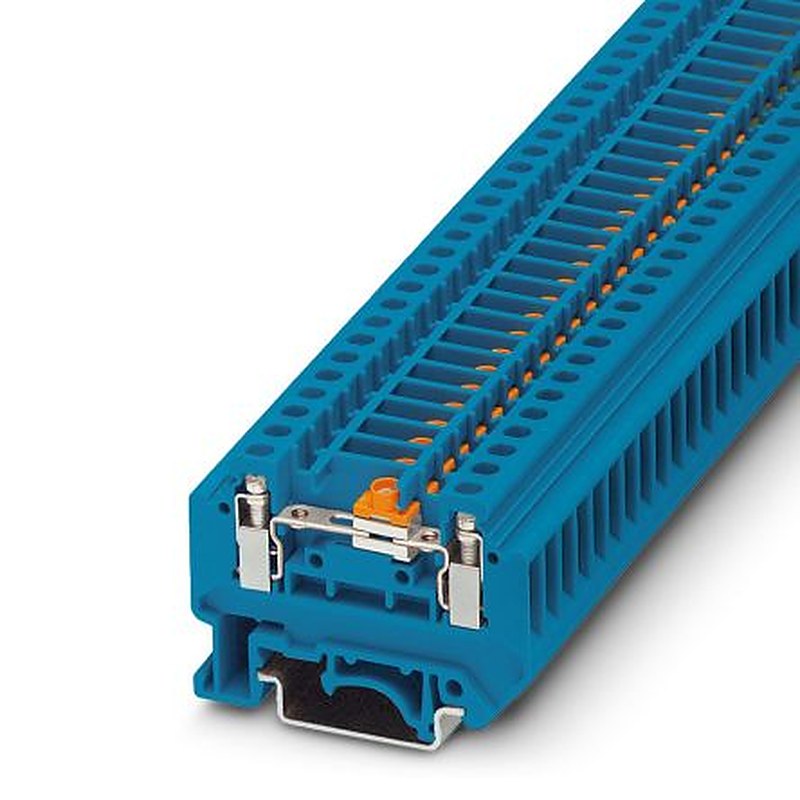 Phoenix Contact 3024407 URTK/SS BU Series Test Disconnect Terminal Block Blue, 0.2mm², 4 mm², 1-Level, Screw