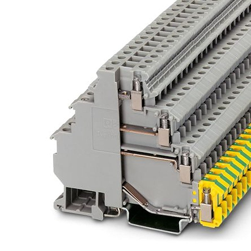 Phoenix Contact 3024465 VIOK 1.5-3D/PE-EX Series DIN Rail Terminal Block Grey, 0.2mm², 4 mm², 4-Level, Screw, ATEX, EAC