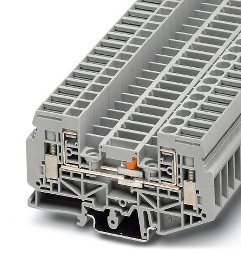 Phoenix Contact 3026272 URTK 6 Series Test Disconnect Terminal Block Grey, 0.5mm², 10 mm², 1-Level, Screw