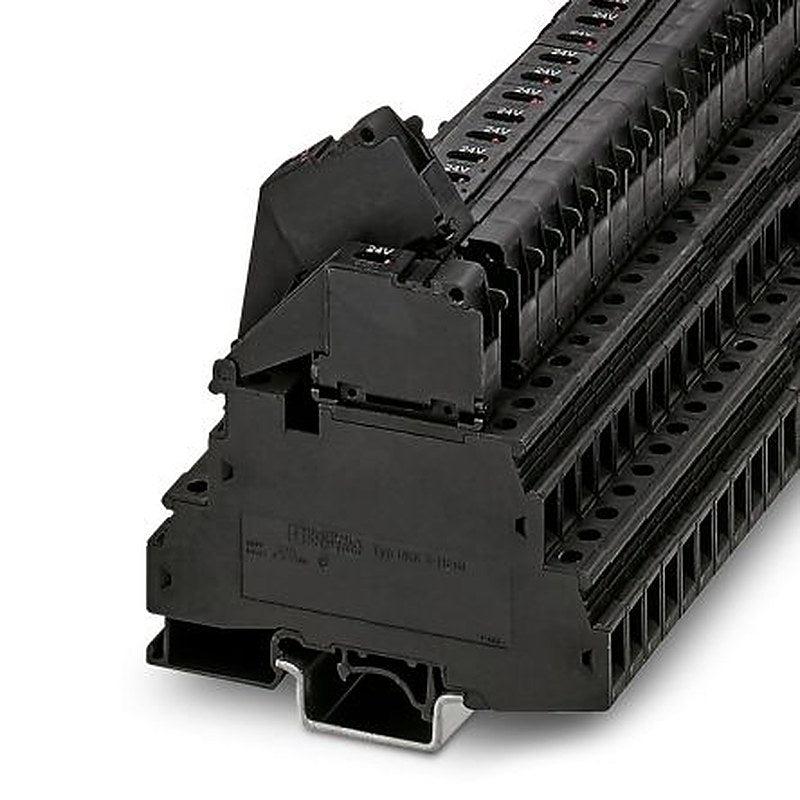 Phoenix Contact 3026654 UKK 5-HESILED 24 Series Fuse Modular Terminal Block Black, 1.5mm², 2-Level Fused, Screw, ATEX