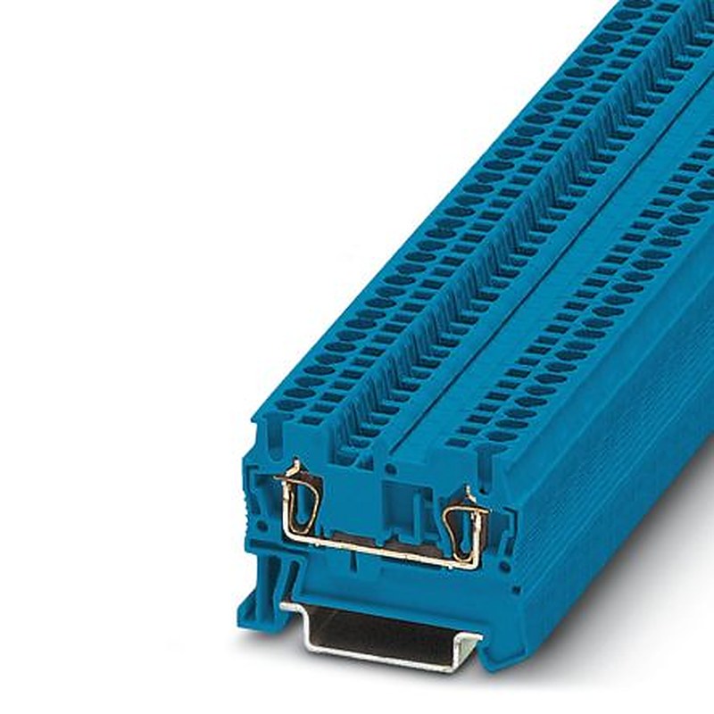Phoenix Contact 3031089 ST 1.5 BU Series DIN Rail Terminal Block Blue, 0.08mm², 1.5 mm², 1-Level, Spring Cage, IECEx,