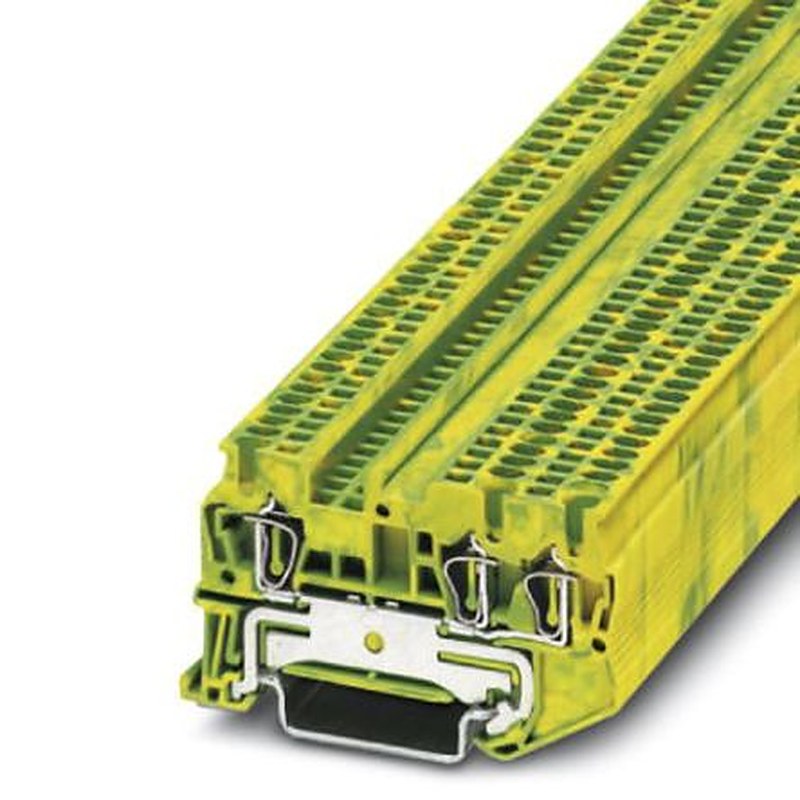 Phoenix Contact 3031144 ST 1.5-TWIN-PE Series Feed Through Terminal Block Green, Yellow, 0.08mm², 1.5 mm², 1-Level,